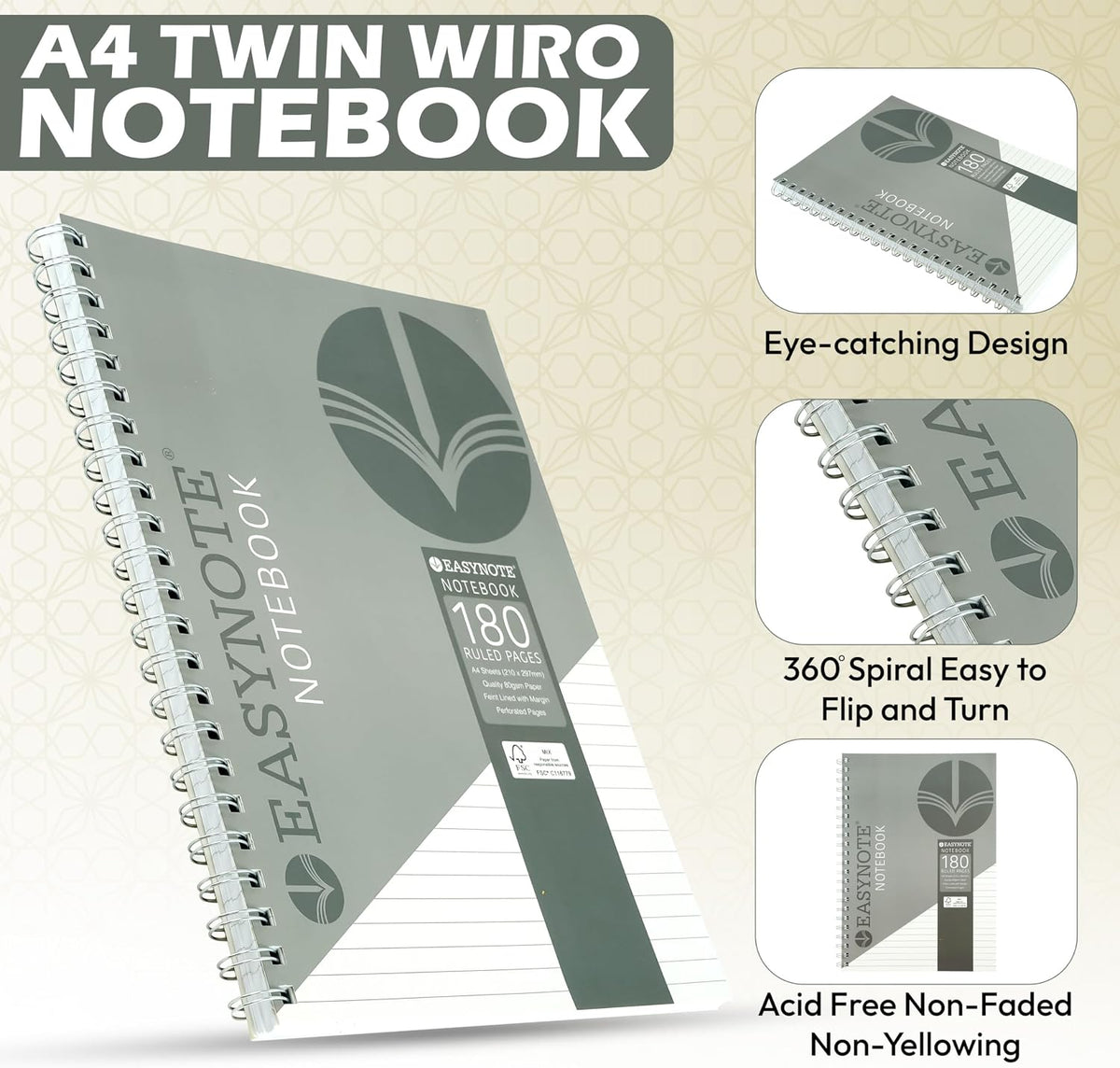 A4 Composition Notebook 180 Tear-Out Pages – view 19