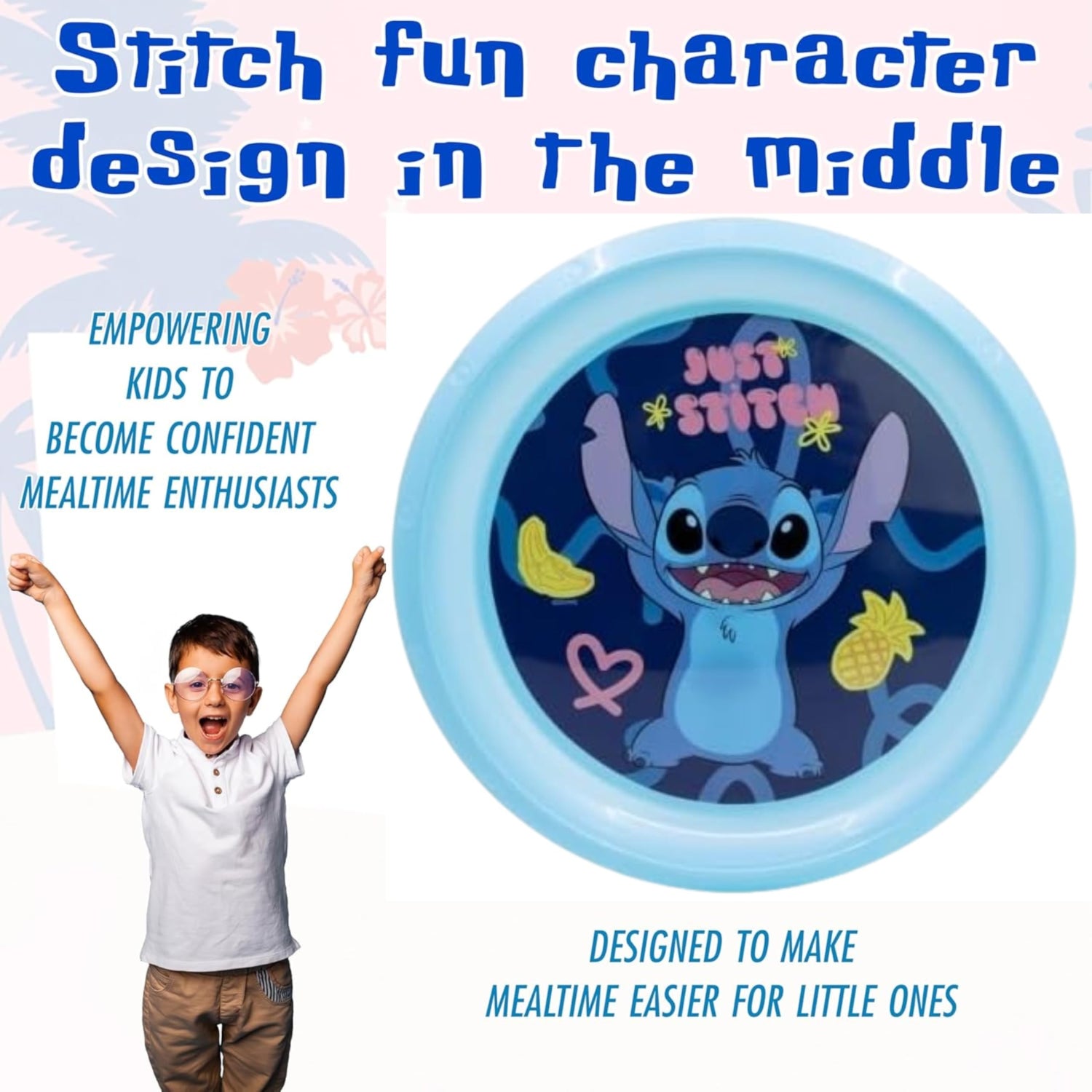 Kids 22cm BPA-Free Plastic Dinner Plate Reusable Round Snack Plate