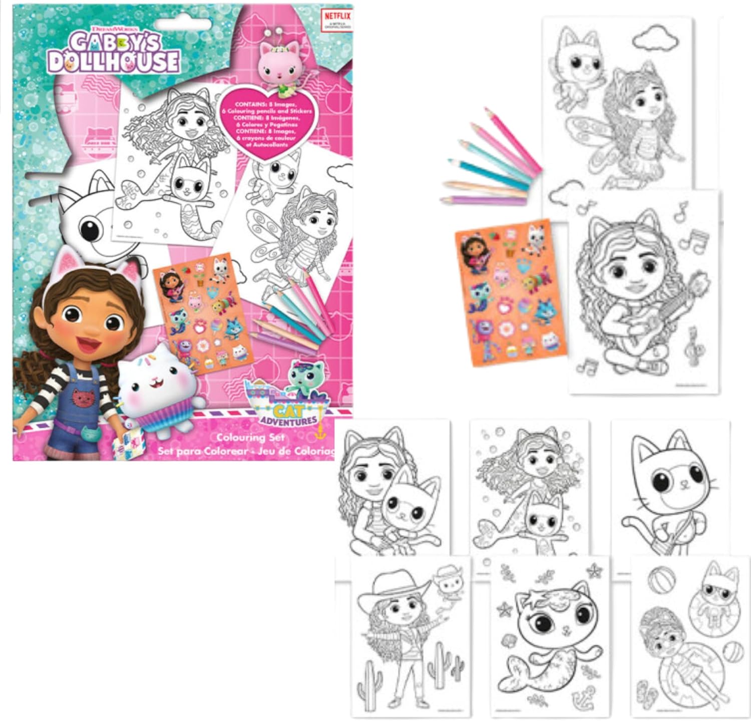 Kids Colouring Activity Set with Pencils
