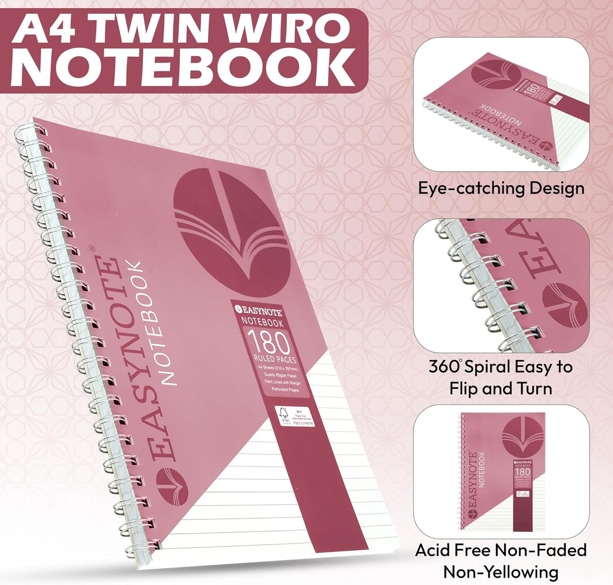 A4 Composition Notebook 180 Tear-Out Pages – view 4