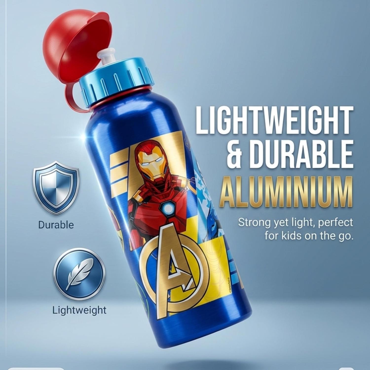 Avengers Kids Licensed Aluminium Water Bottle 530ml – view 6