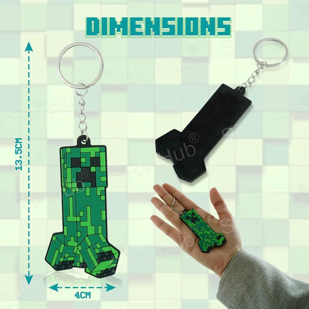 Minecraft Creeper Kids Licensed Soft PVC Minecraft Key Chain – view 2
