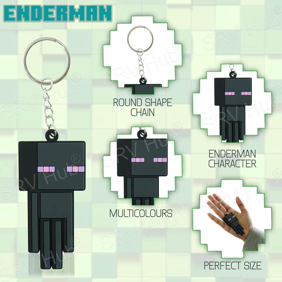 Minecraft Enderman Kids Licensed Soft PVC Minecraft Key Chain – view 4