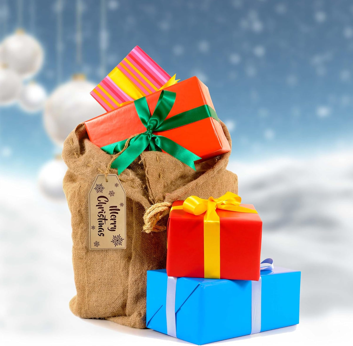 20Pcs Christmas Kraft Gift Tags with Jute String