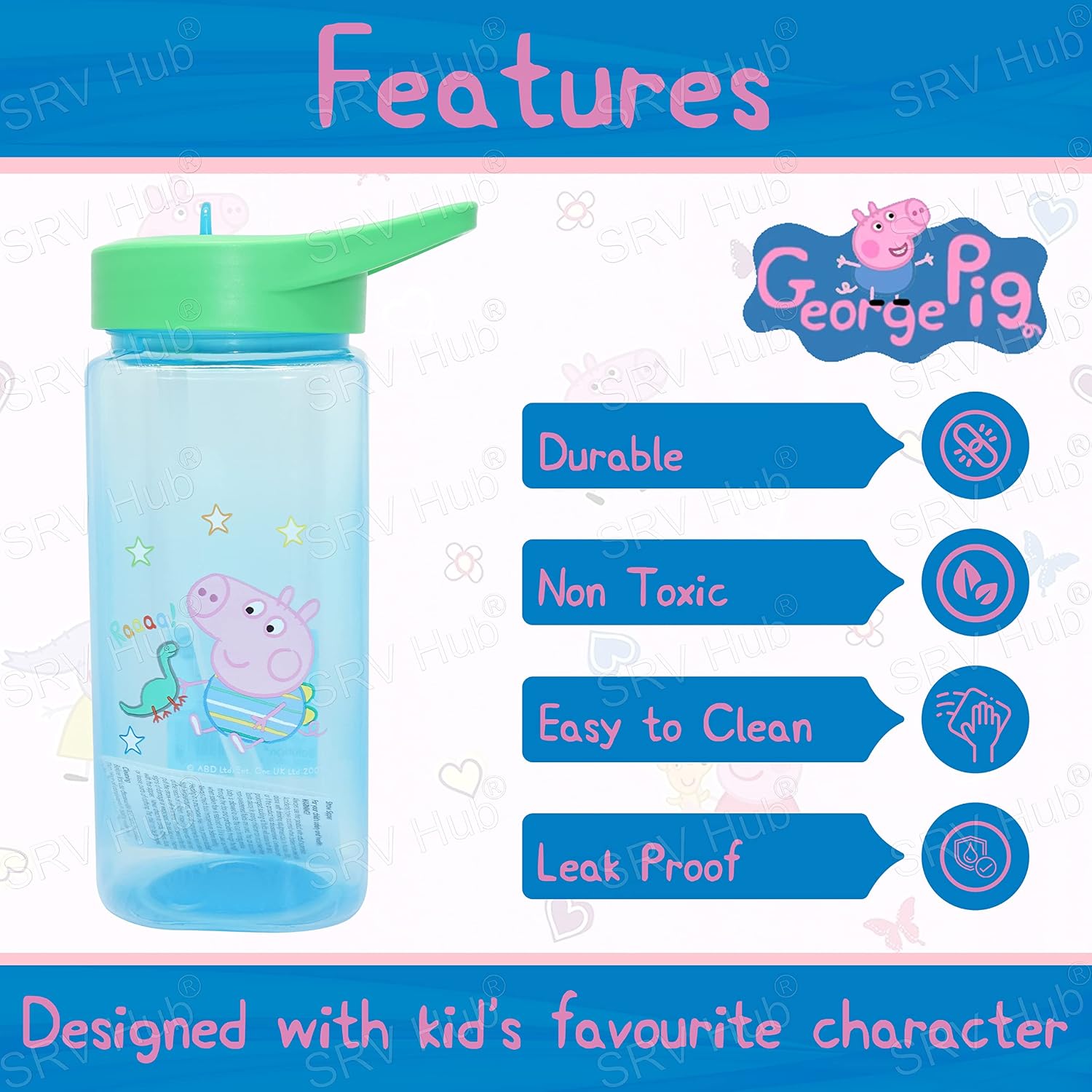 George Pig Drinking Bottle for Kids 420ml