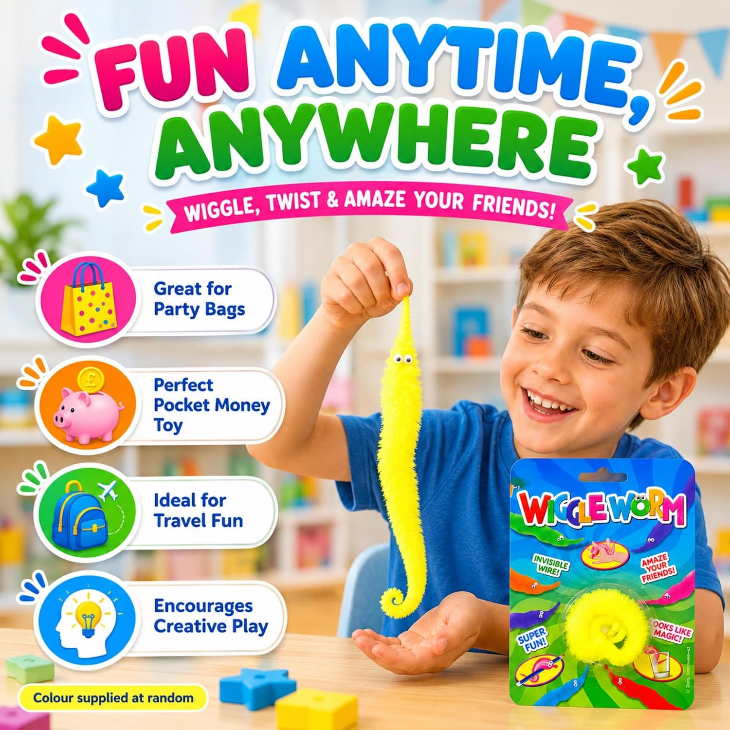 Magic Wiggle Worm Toy 22cm