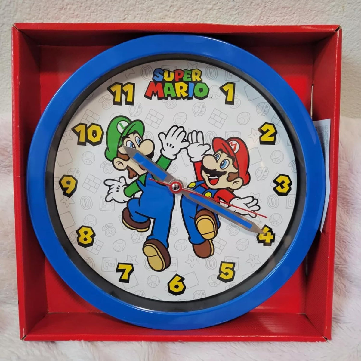 Super Mario Kids Licensed Round Wall Clock 25cm – view 2