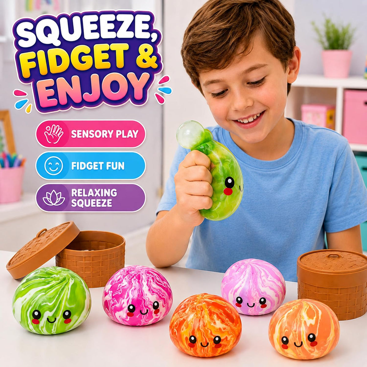 Marble Dumpling Squishy Toy 8.5cm – view 7