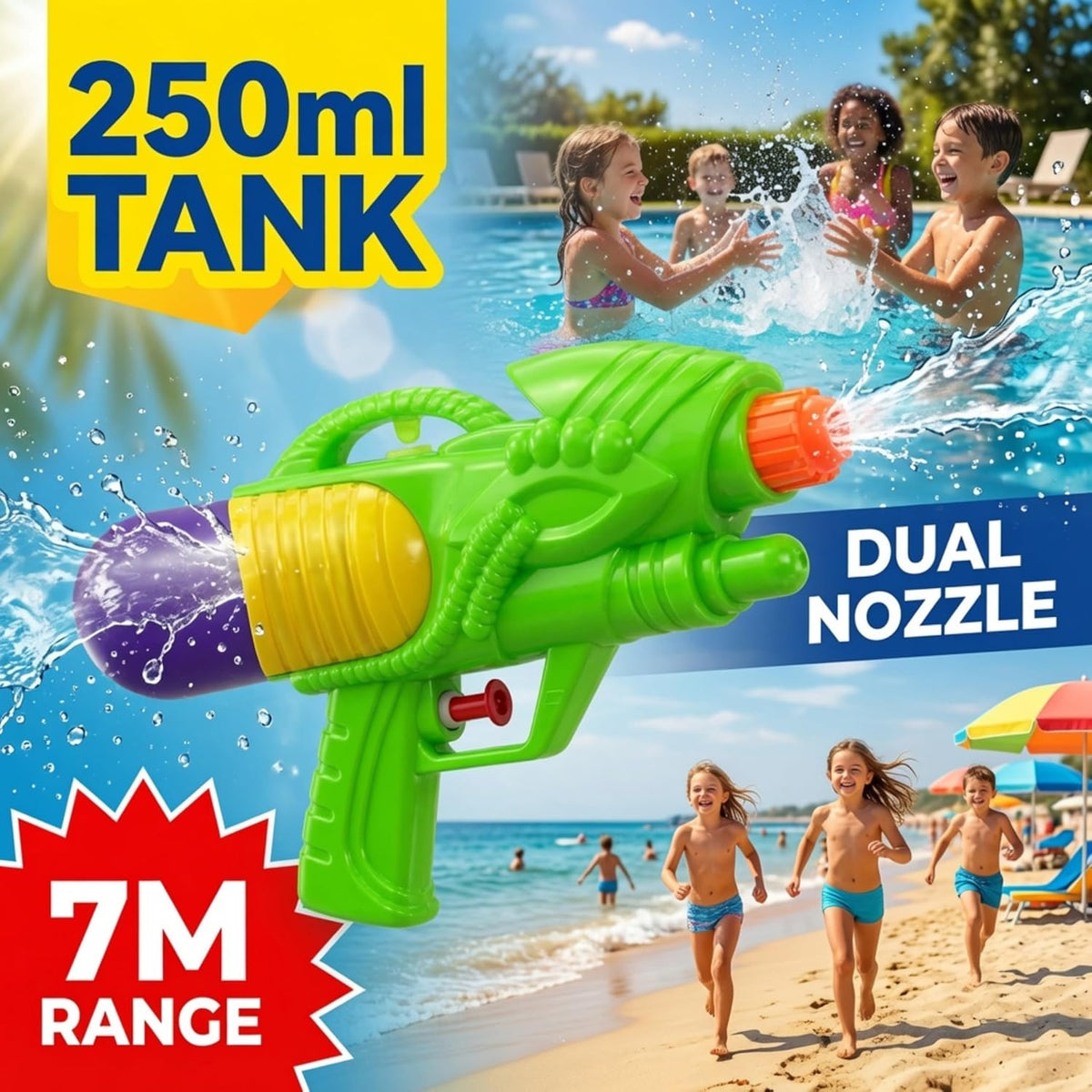 29cm Kids 250ml Refillable Water Gun – 7M Range – view 3