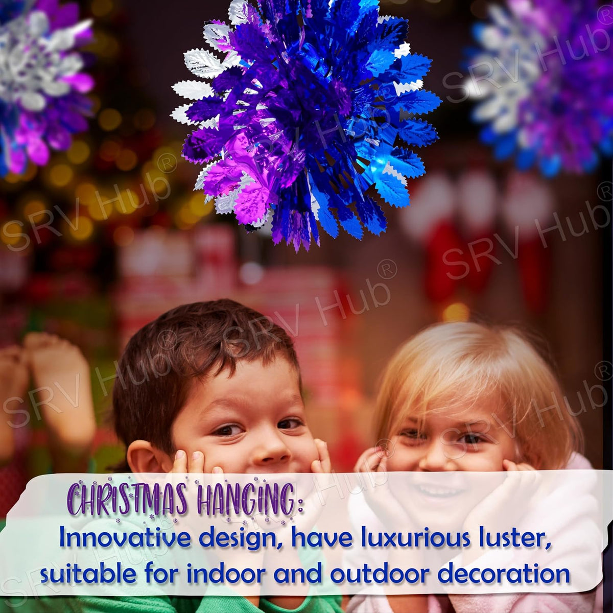 60cm Christmas Foil Hanging Decorations
