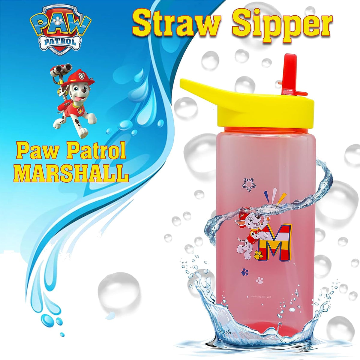 PAW Patrol Marshall Kids Licensed Paw Patrol Straw Sippers 420ml – view 4