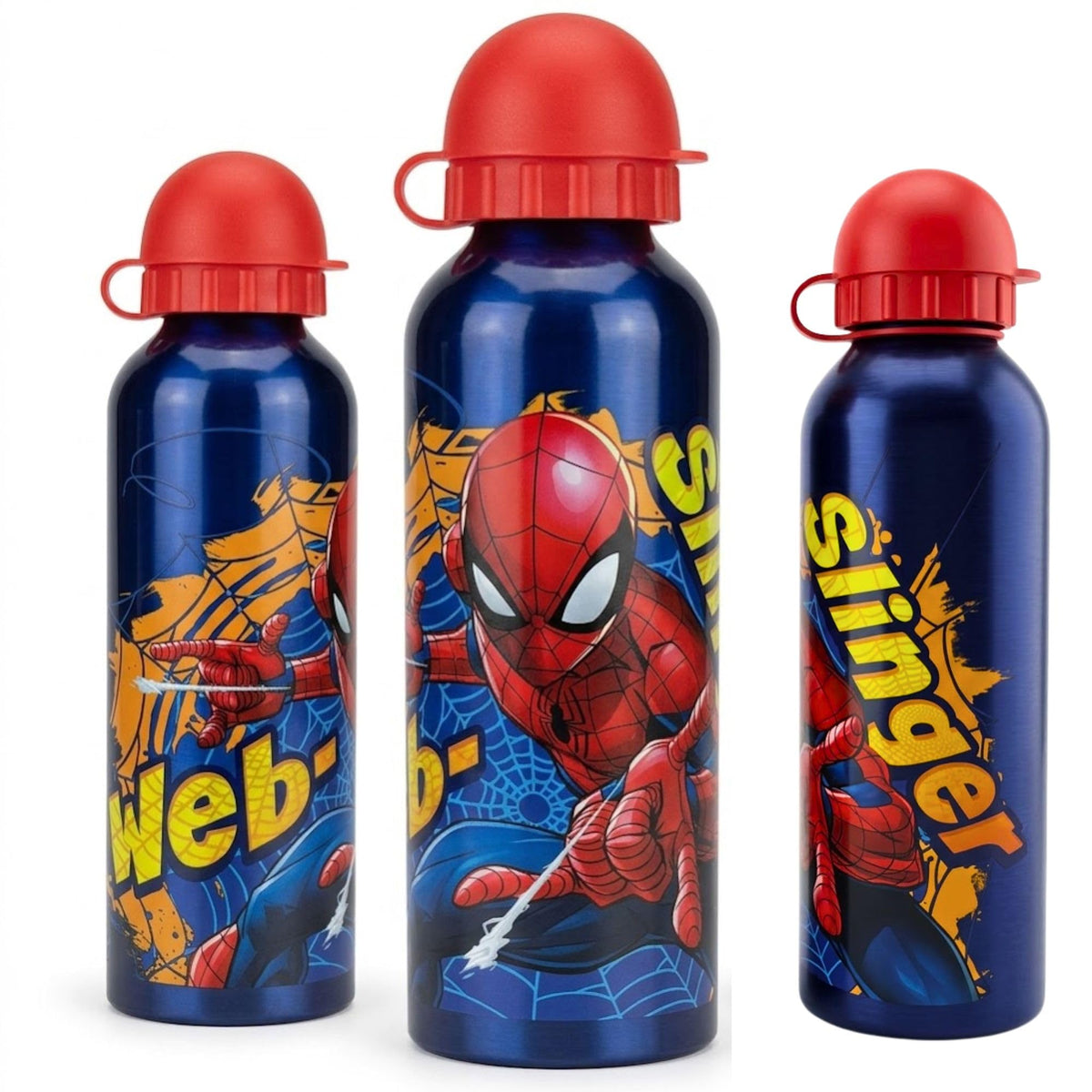 Spider-Man Kids Licensed Aluminium Water Bottle 500ml - Dark Blue