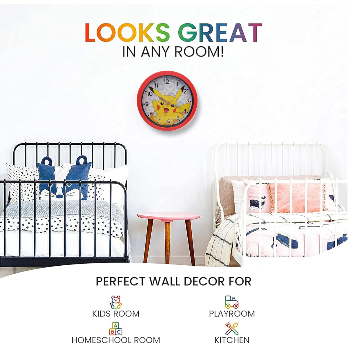 Pokémon Kids Licensed Round Wall Clock 25cm – view 2