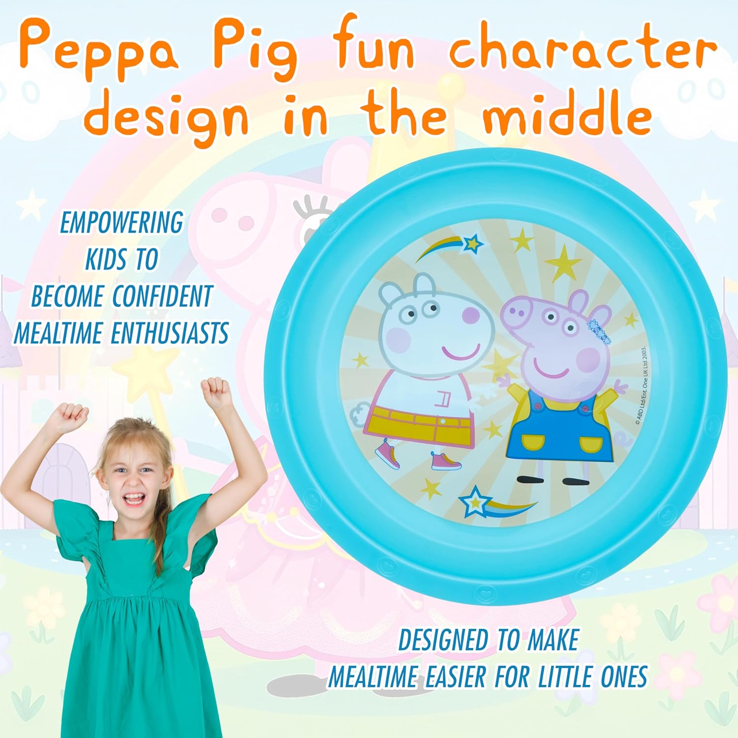 Reusable Kids Plastic Plate 22cm