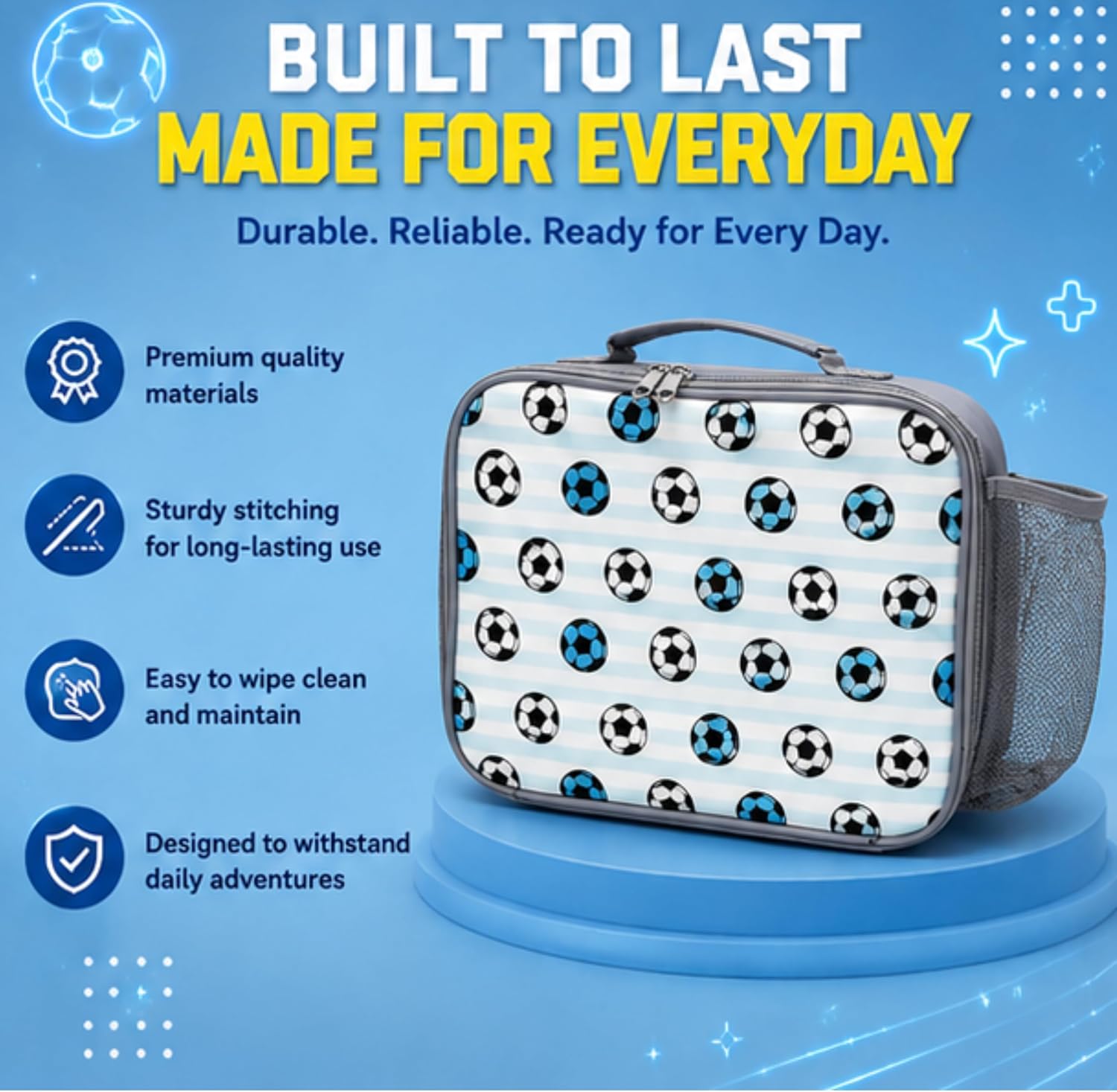 23cm Boys Thermal Lunch Bag