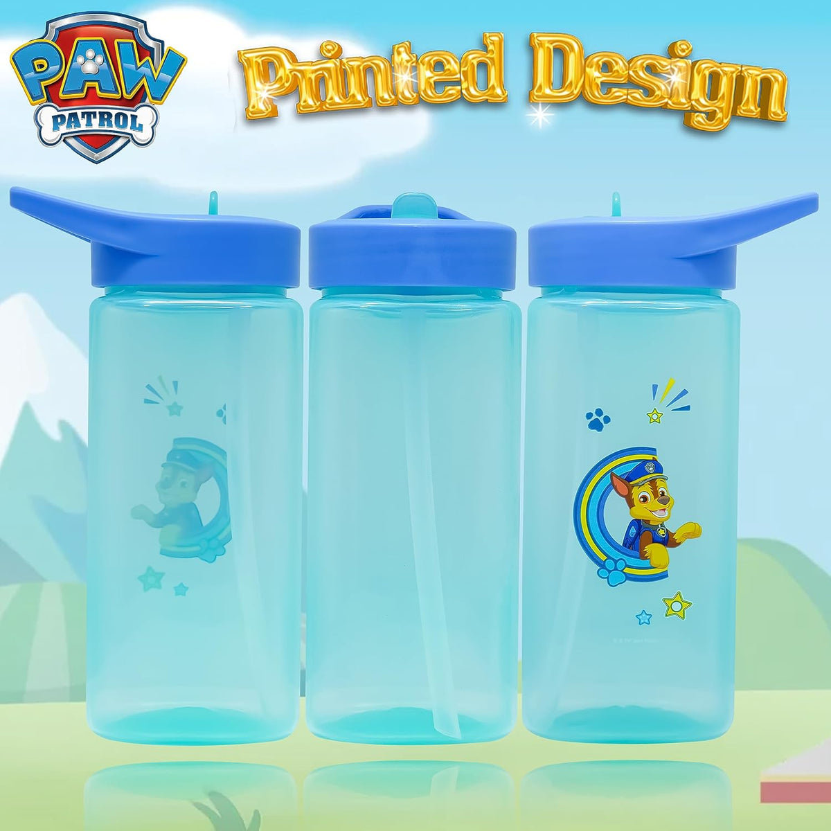 PAW Patrol Chase Kids Licensed Paw Patrol Straw Sippers 420ml – view 6