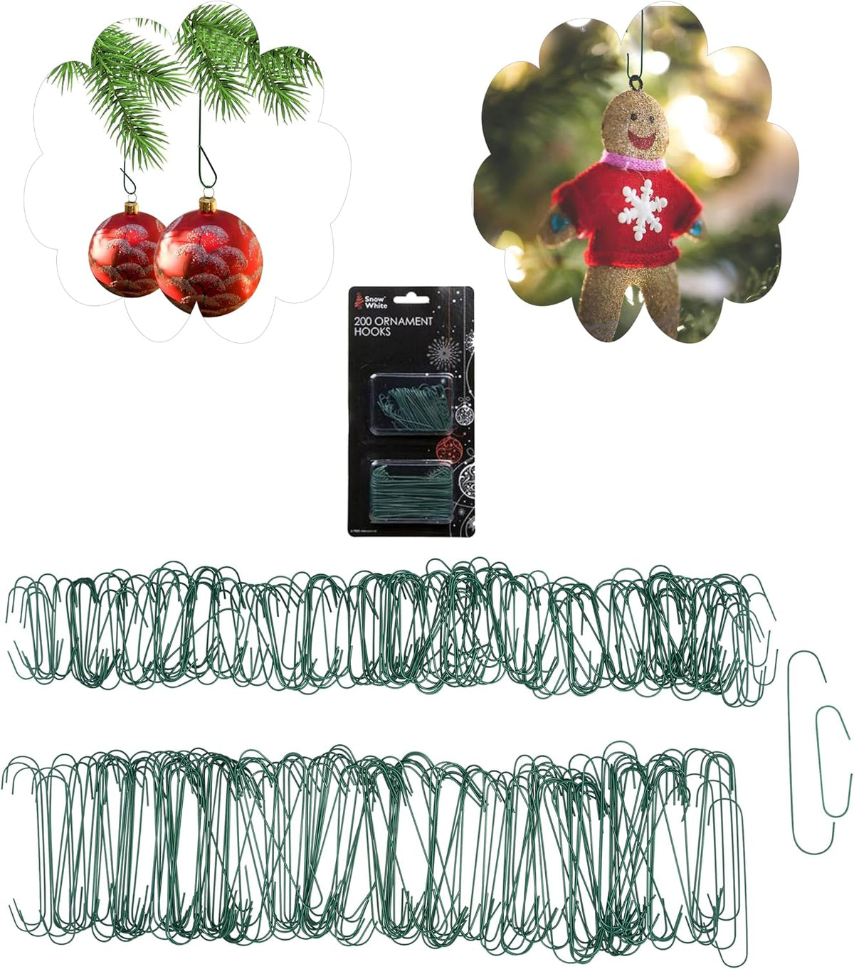 200Pcs Christmas Hanging Hooks