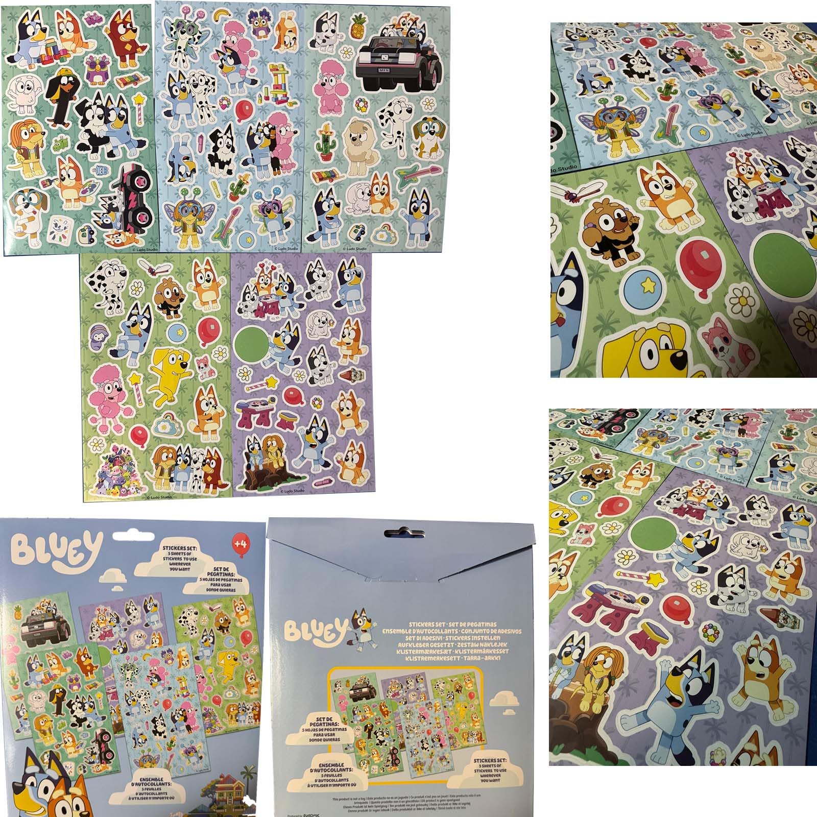 5x Waterproof Reusable Window Stickers Sheets - Spiderman