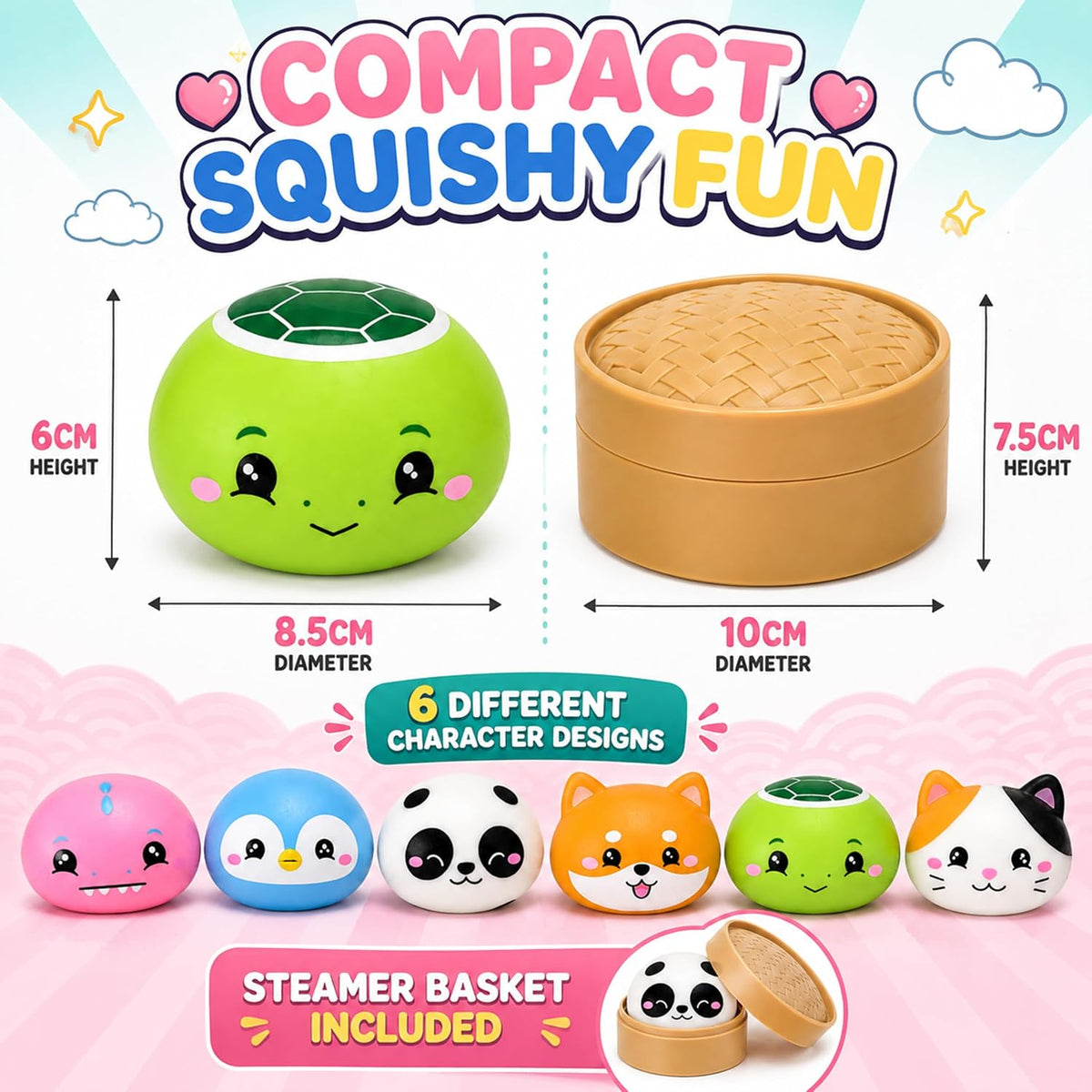Animal Dumpling Squishy Toy 8.5cm – view 2