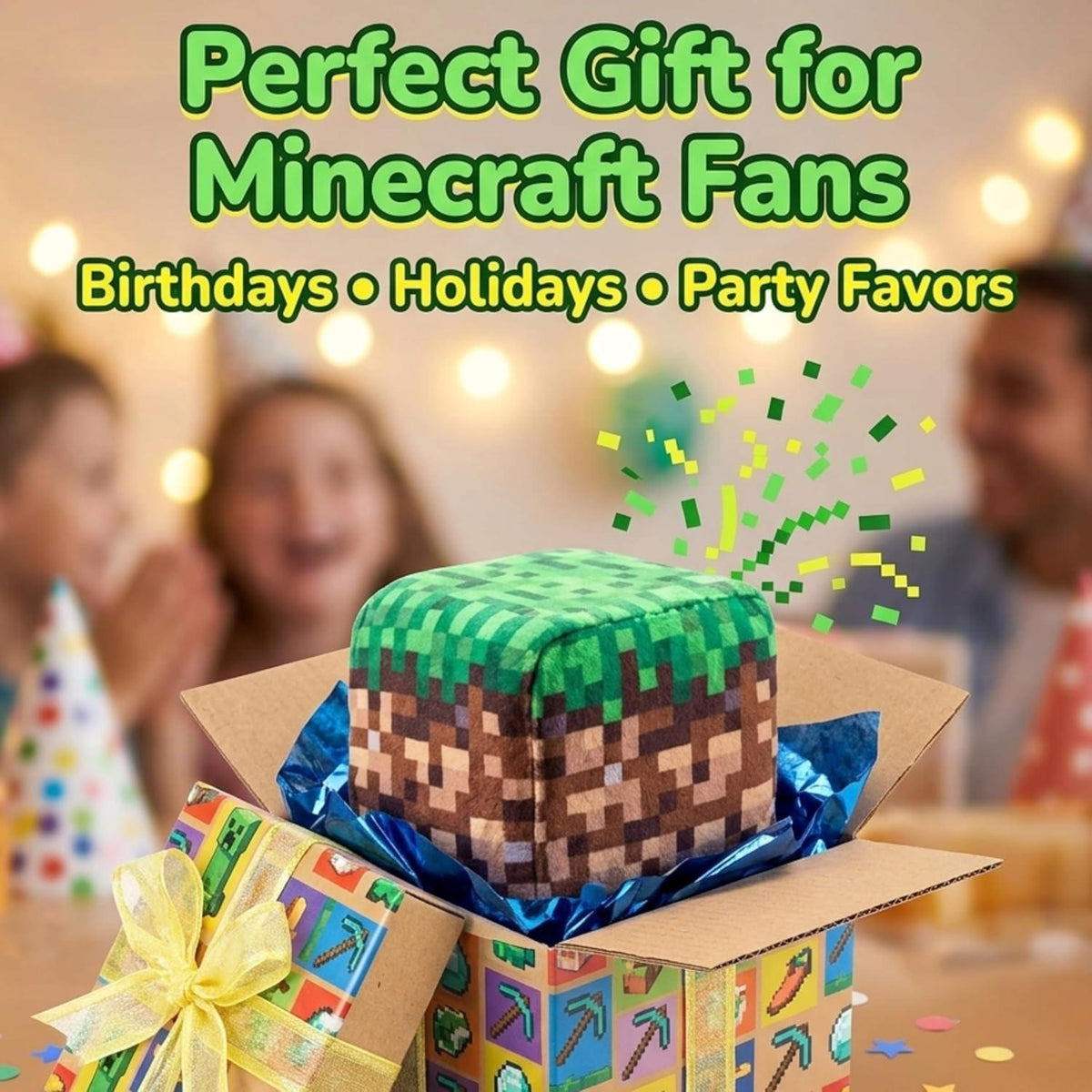 Minecraft Earth Kids Licensed Minecraft Plush Cube Clip-On Keychain – view 4
