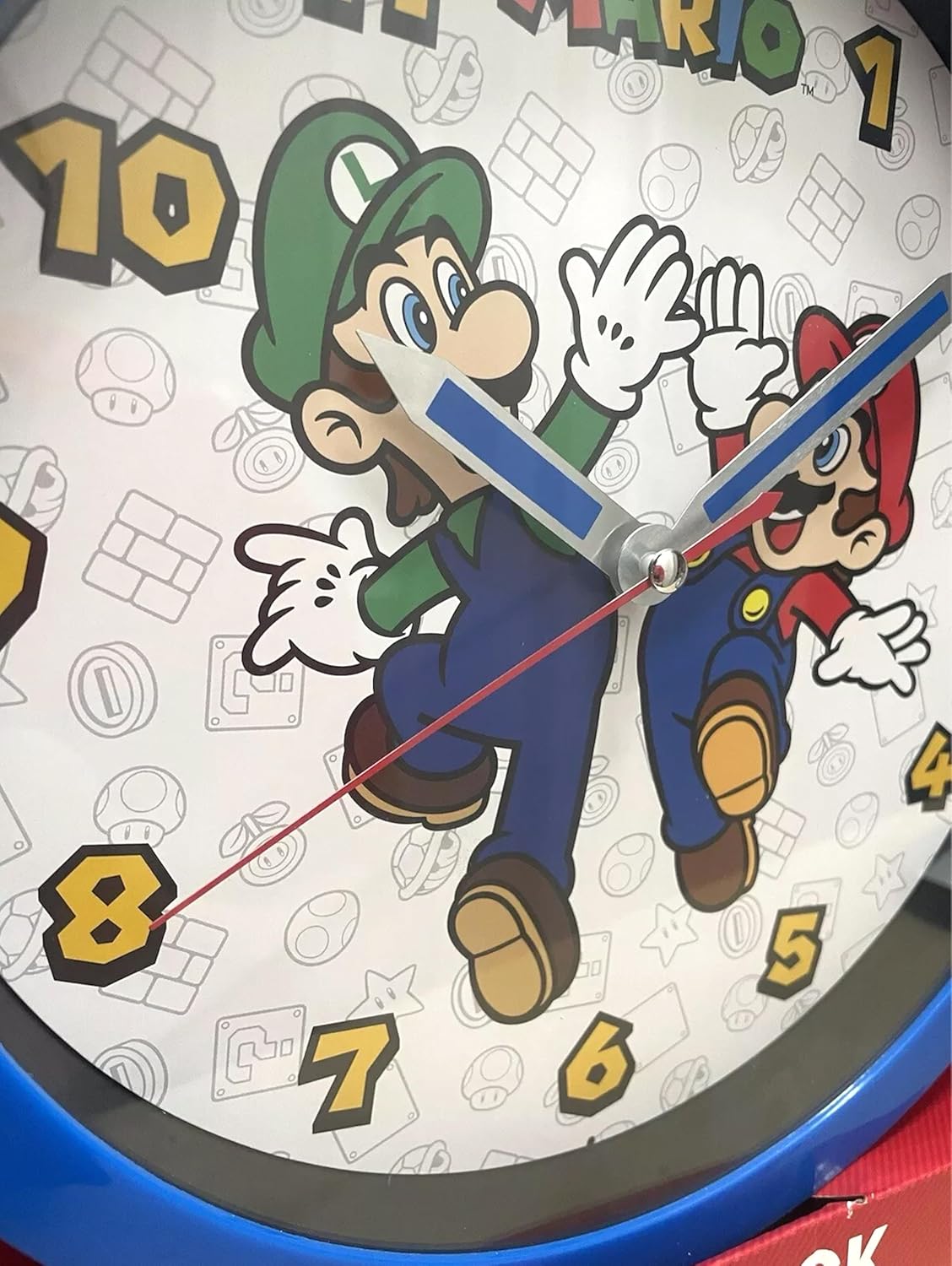 Super Mario Kids Licensed Round Wall Clock 25cm – view 3