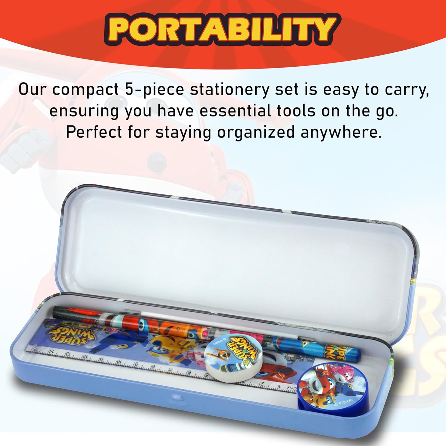 Kids Stationery Set Pencil Case 5Pcs