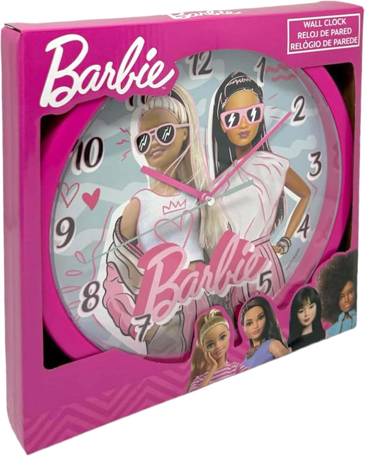 Barbie Round Wall Clock 25cm