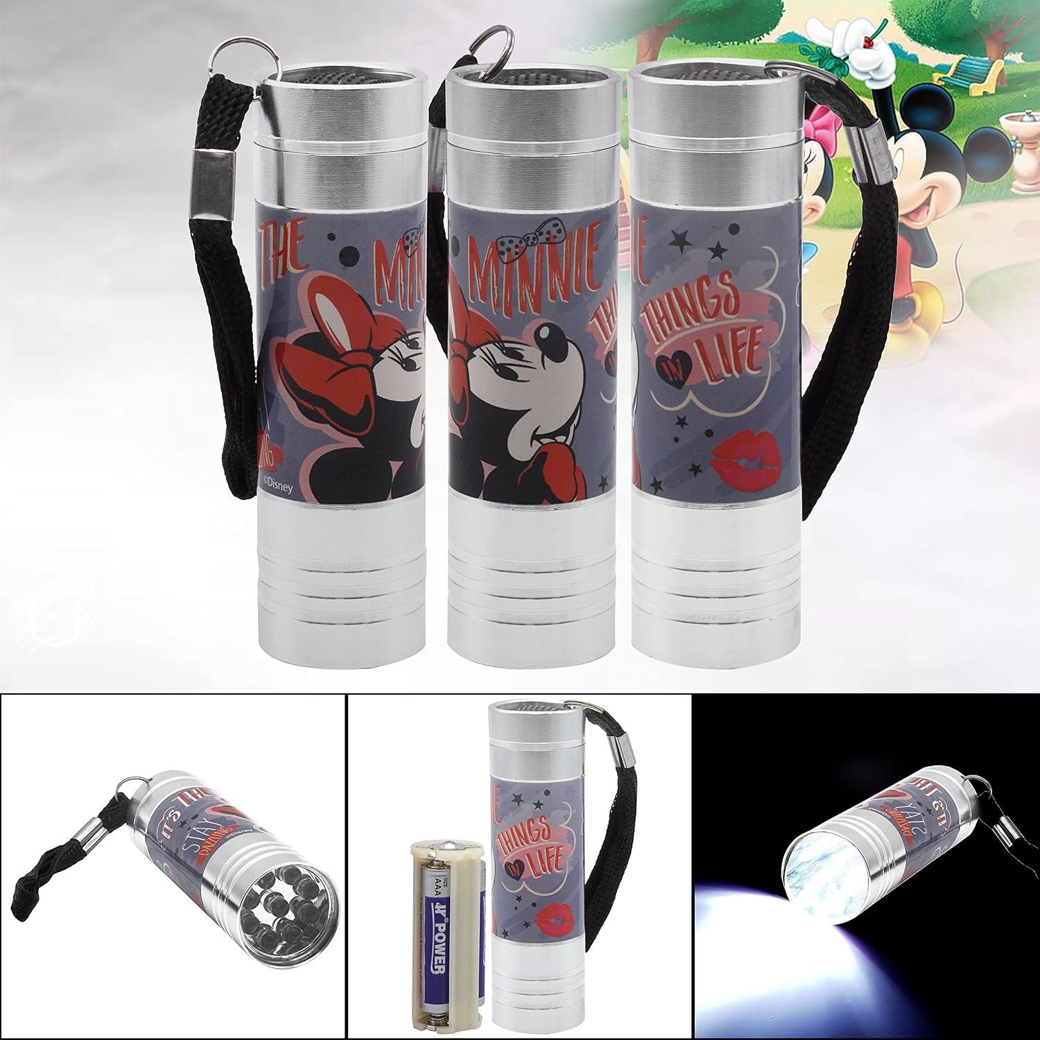 Minnie Mouse LED Torch for Kids – Aluminium Flashlight with 9 LEDs
