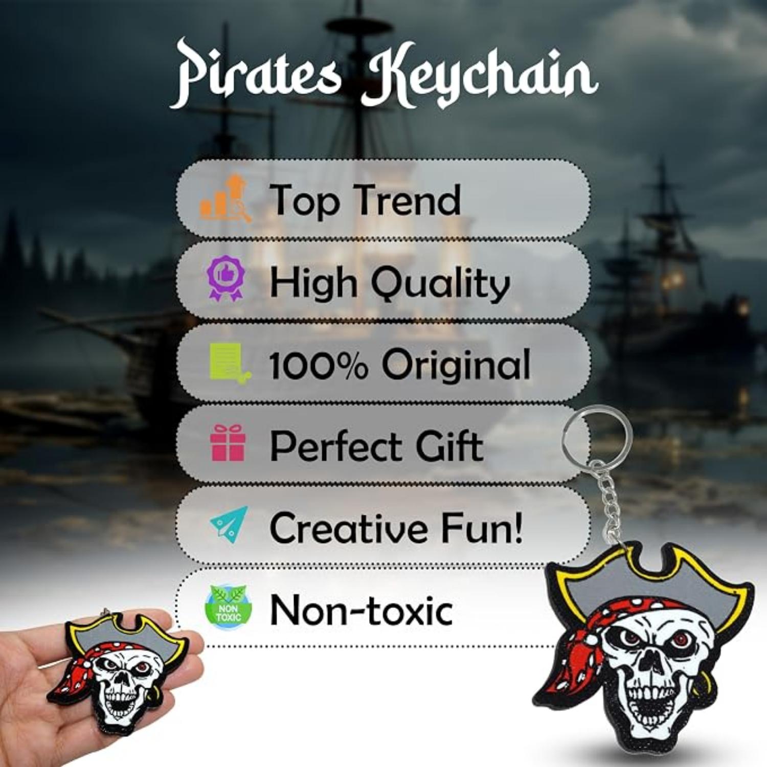Pirate Keychains Foamex Keyring - Assorted