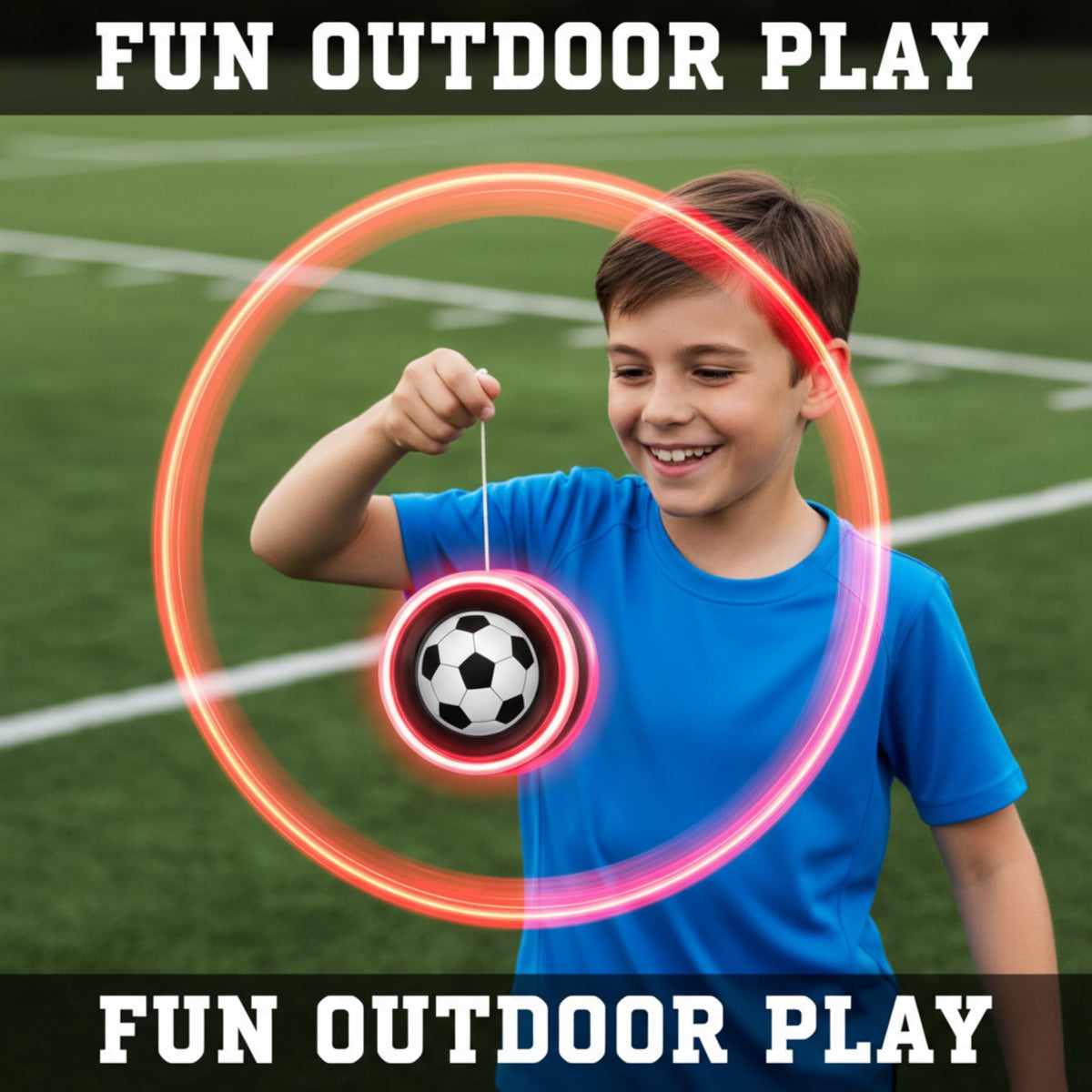 Sports Ball LED Light-Up YoYo 5.5cm - Rugby – view 4