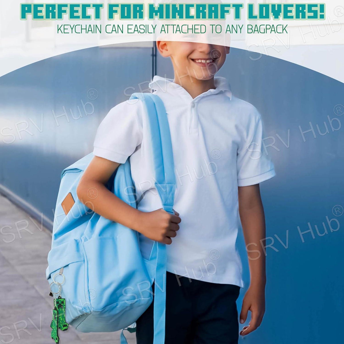 Minecraft Creeper Kids Licensed Soft PVC Minecraft Key Chain – view 5