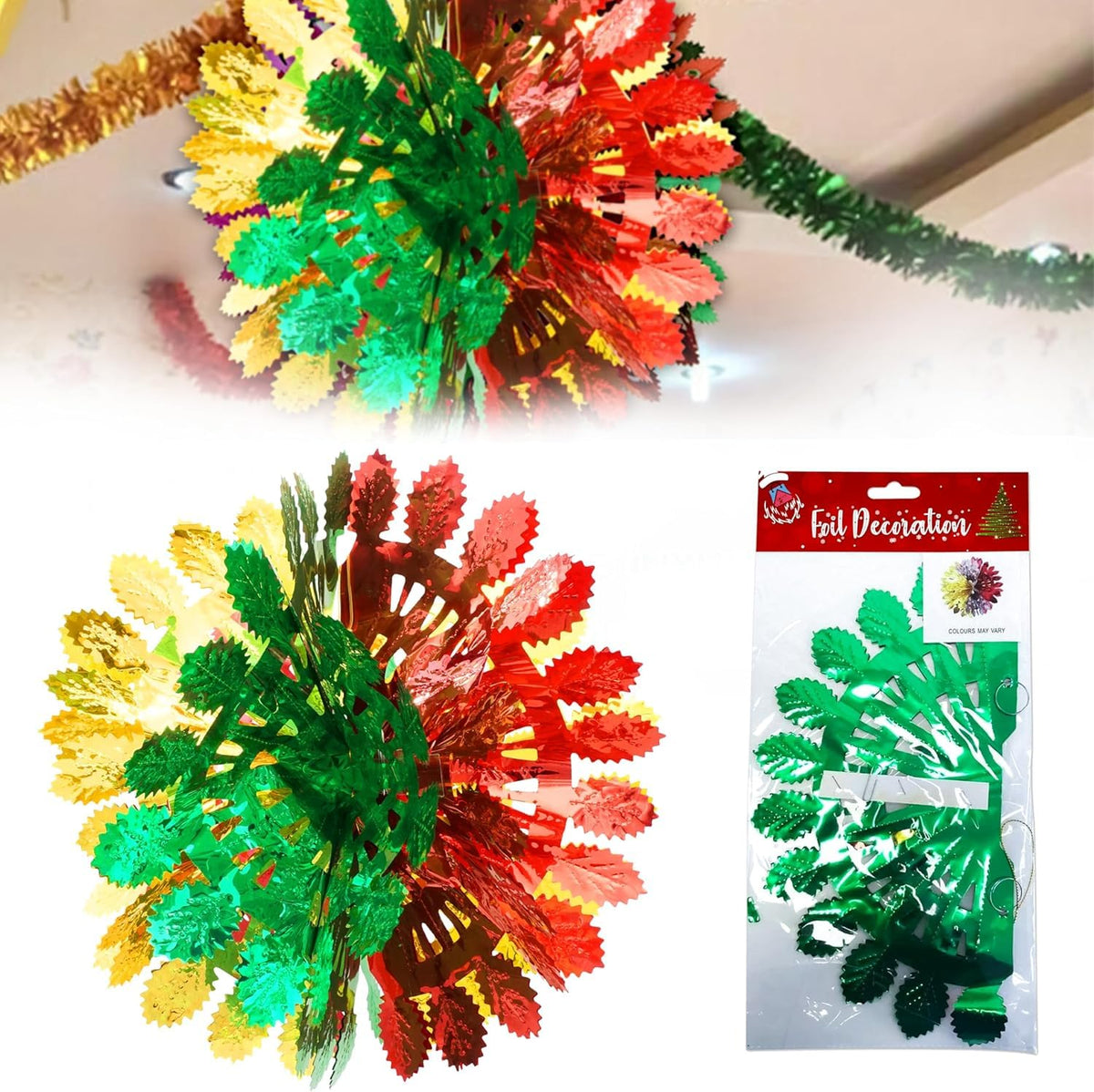 60cm Christmas Foil Hanging Decorations