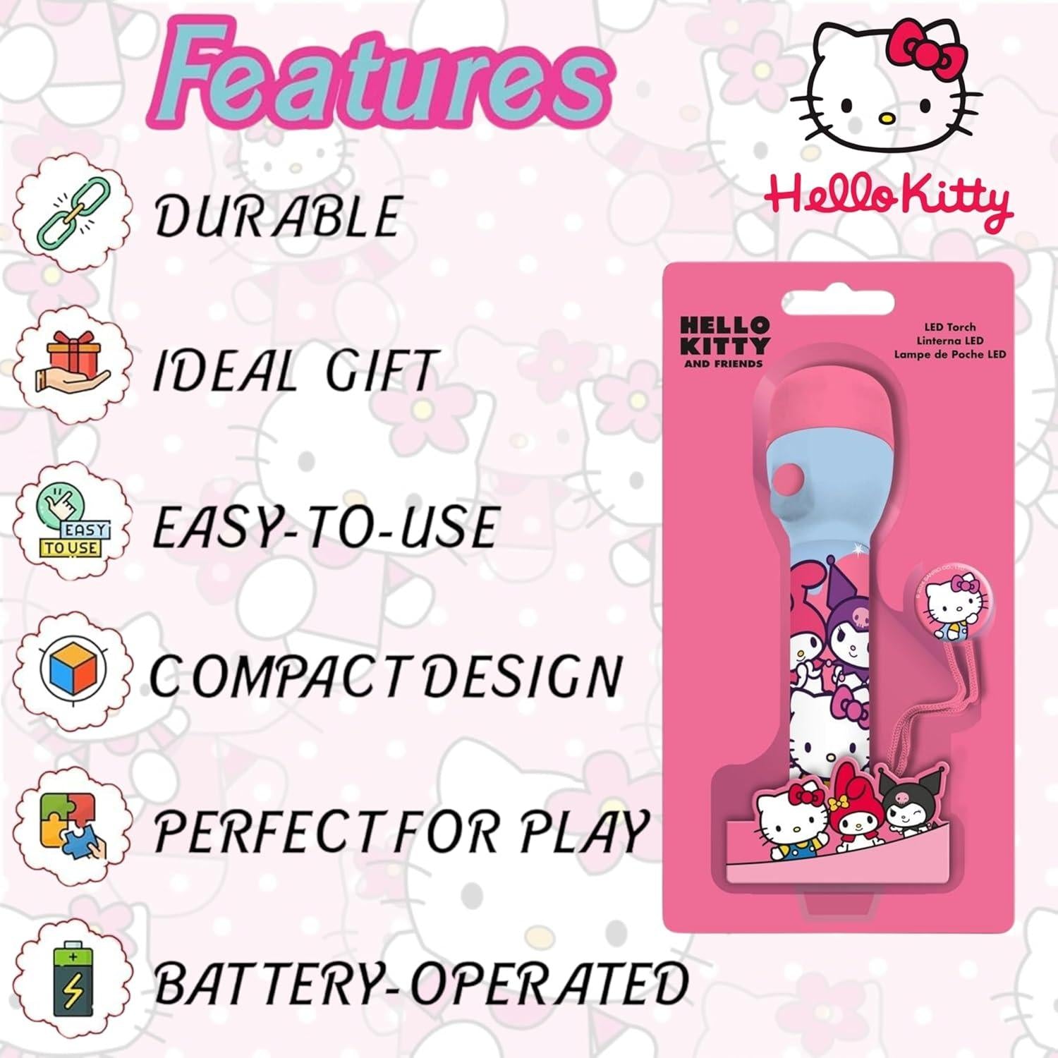 Kids LED Big Torch – Flashlight with Lanyard - Assorted
