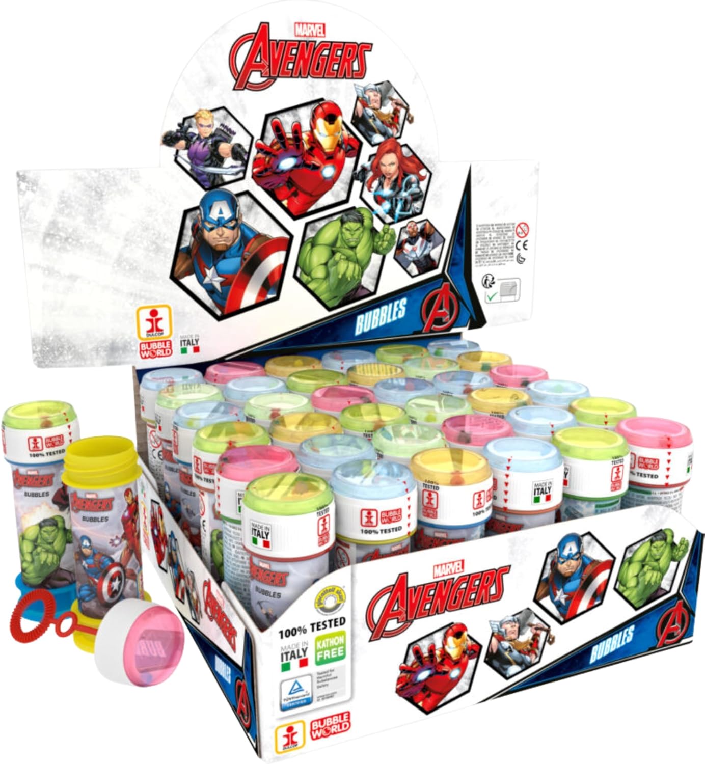 Marvel Avengers 12Pcs Bubble Tubes with Wand