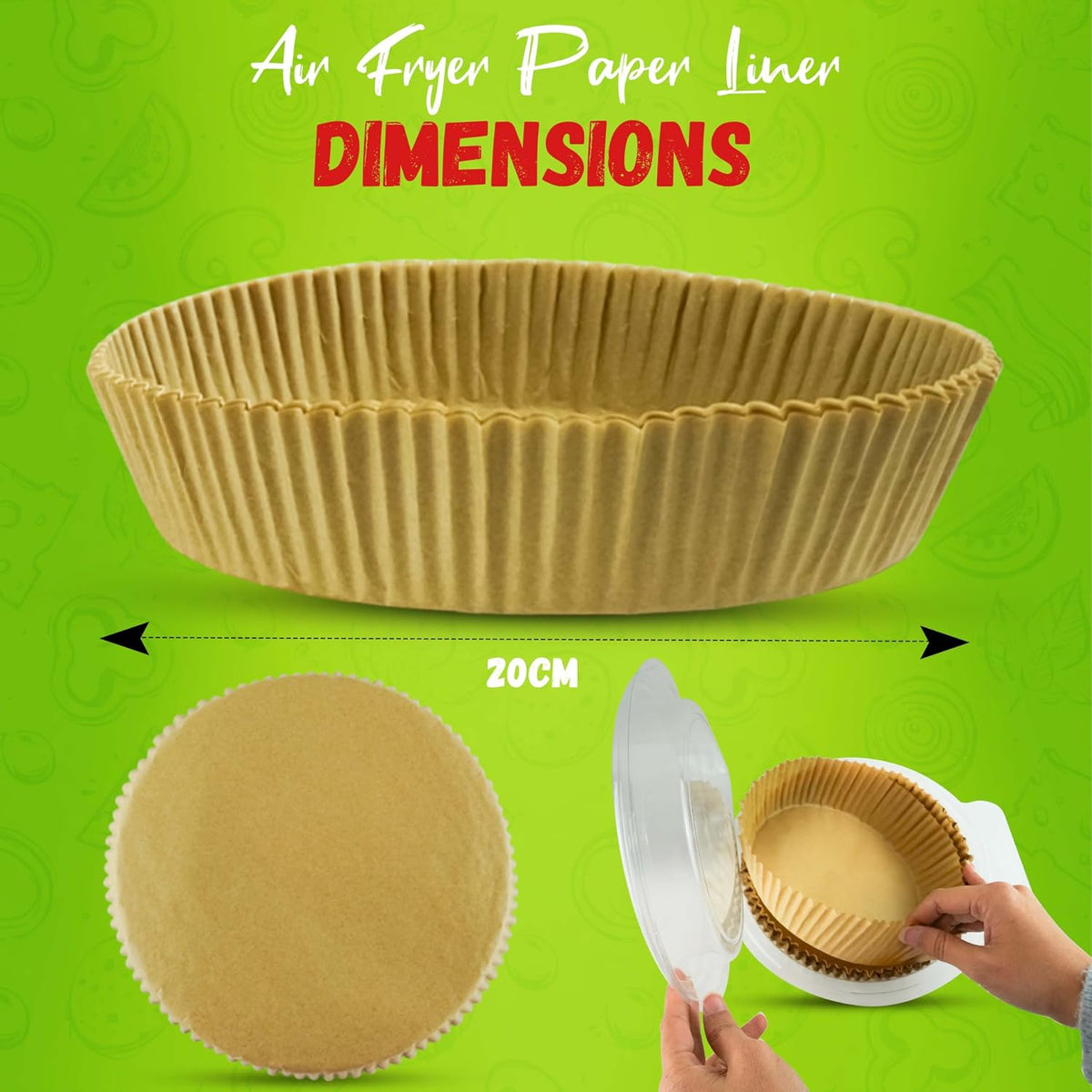 40Pcs Disposable Air Fryer Liners Round 20cm – view 2