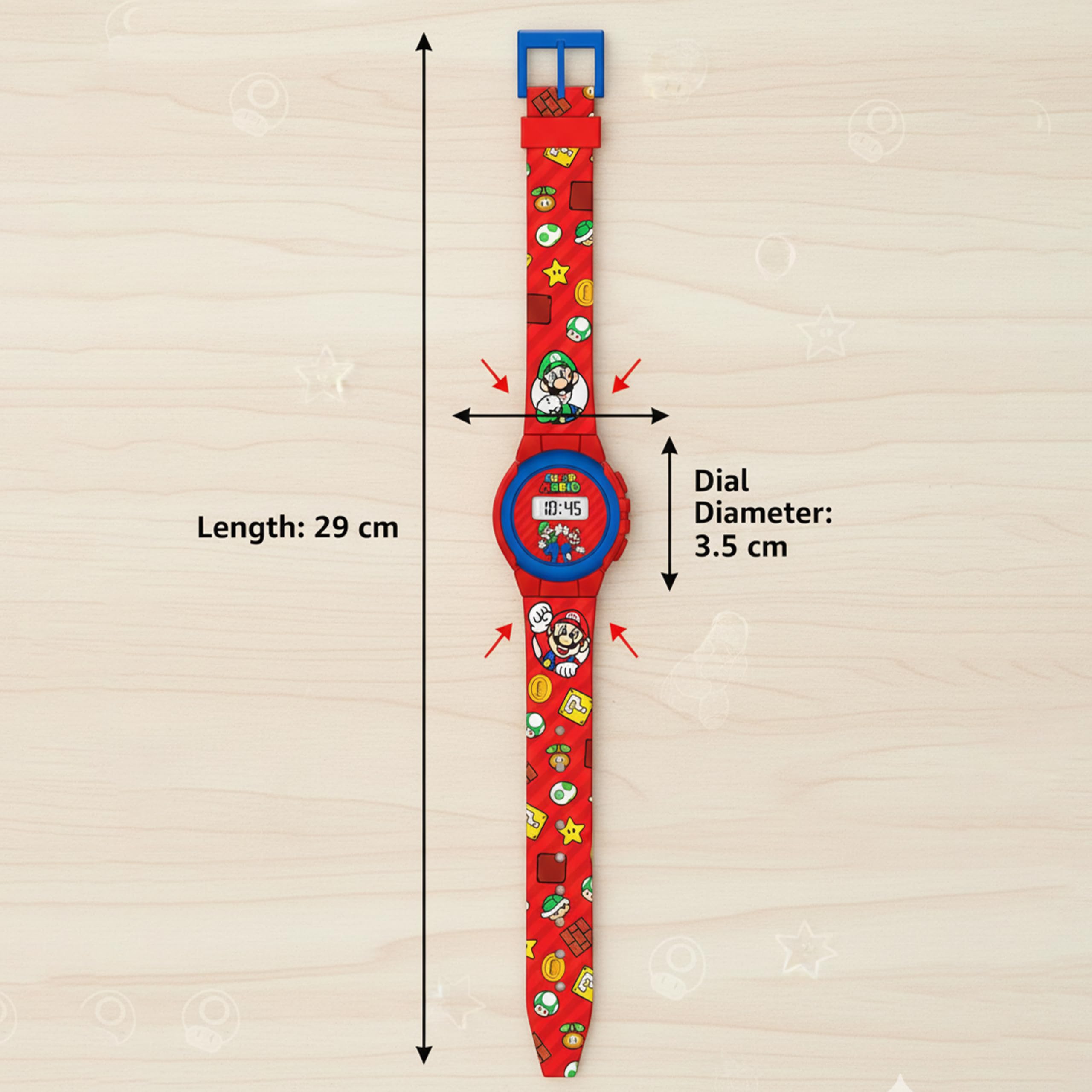 Super Mario Child Wristwatch for School 29cm