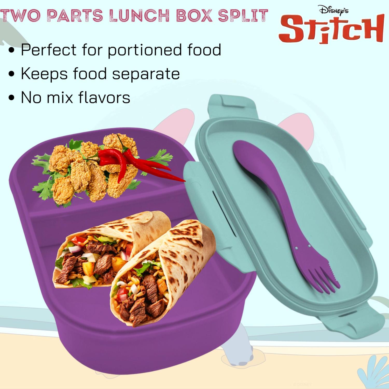 Kids BPA Free Plastic Lunch Box with Cutlery - Assorted