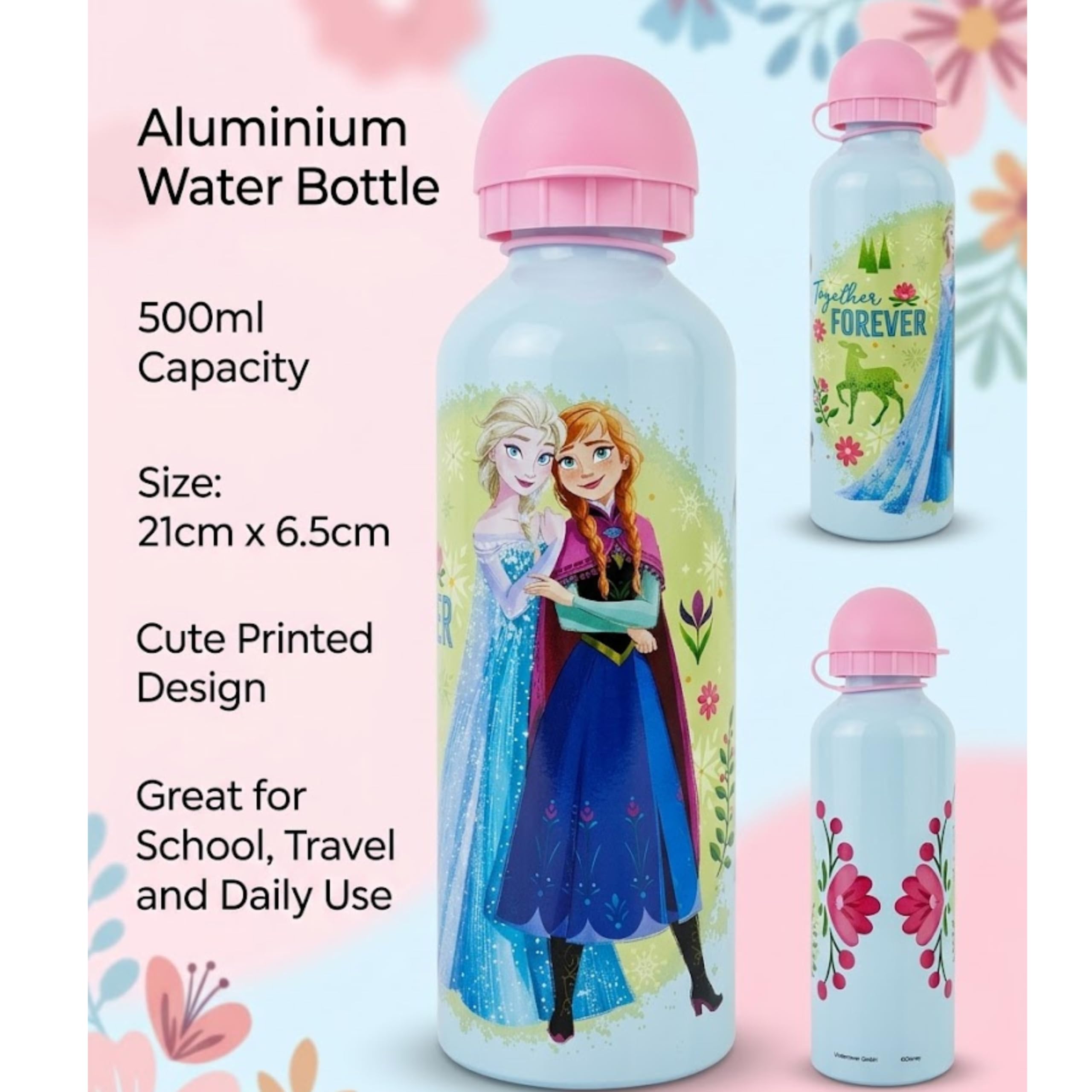 Disney Frozen Aluminium Water Bottle 500ml