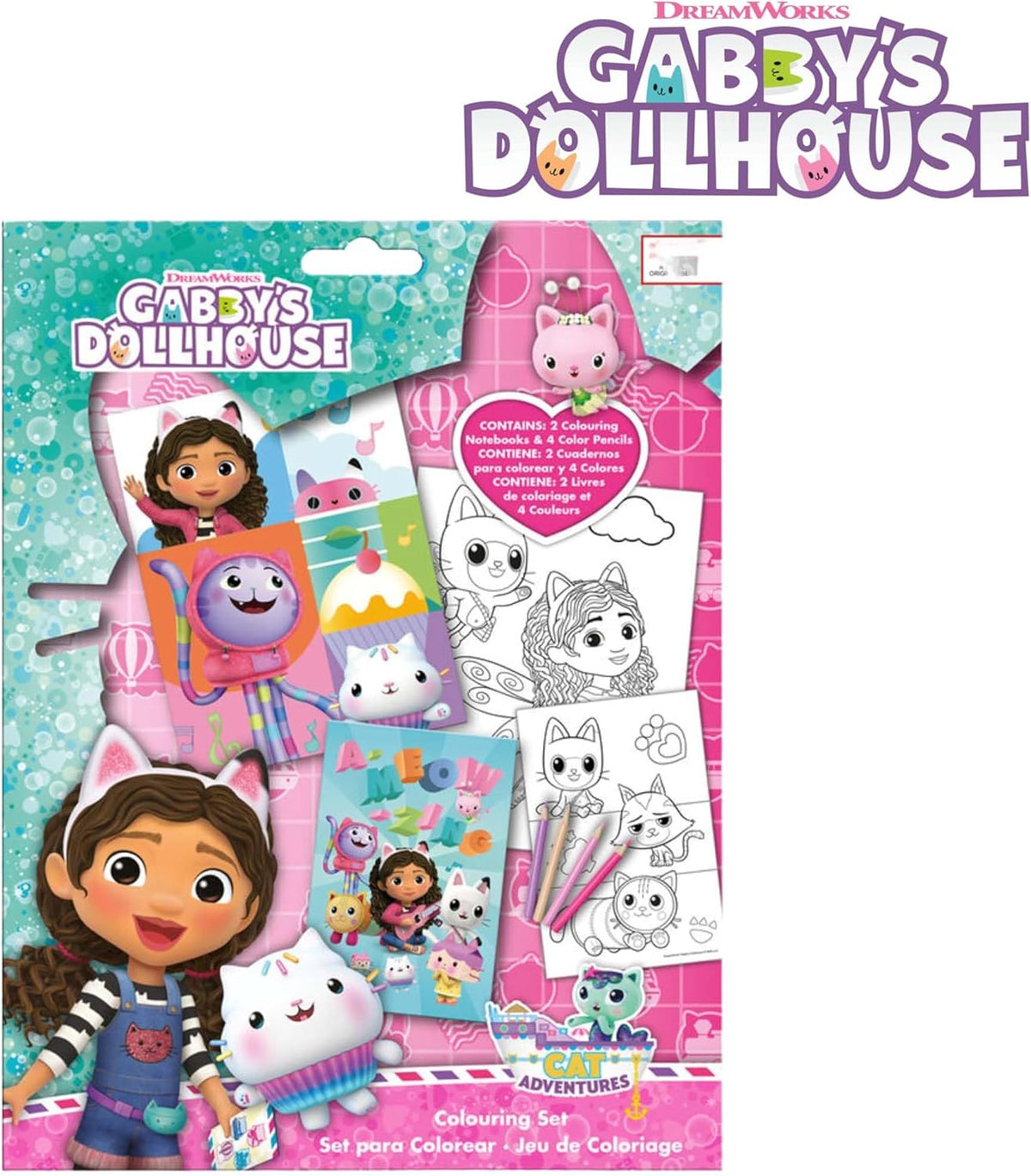 Gabby's Dollhouse Kids Licensed Colouring Activity Set with Pencils – view 4