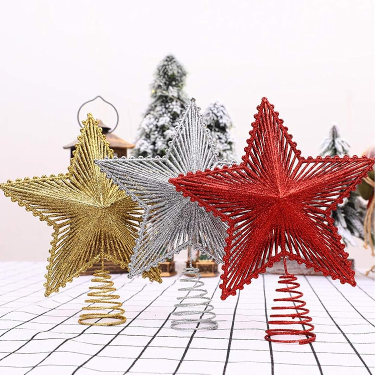Glitter Star Christmas Tree Topper