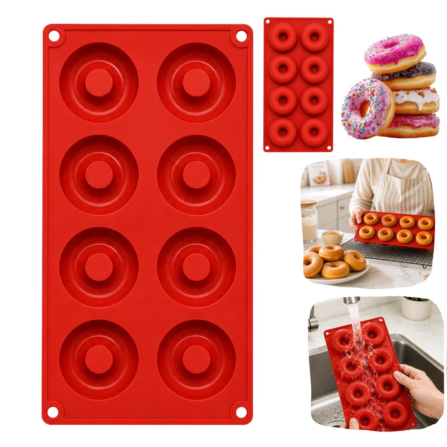 Non Stick Silicone Donut Mould 18 & 8 Cavity - Assorted