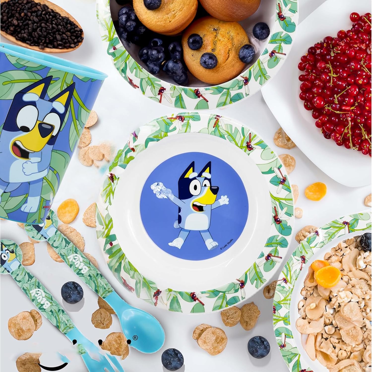 5PC Kids Cartoon Reusable Dinnerware Set