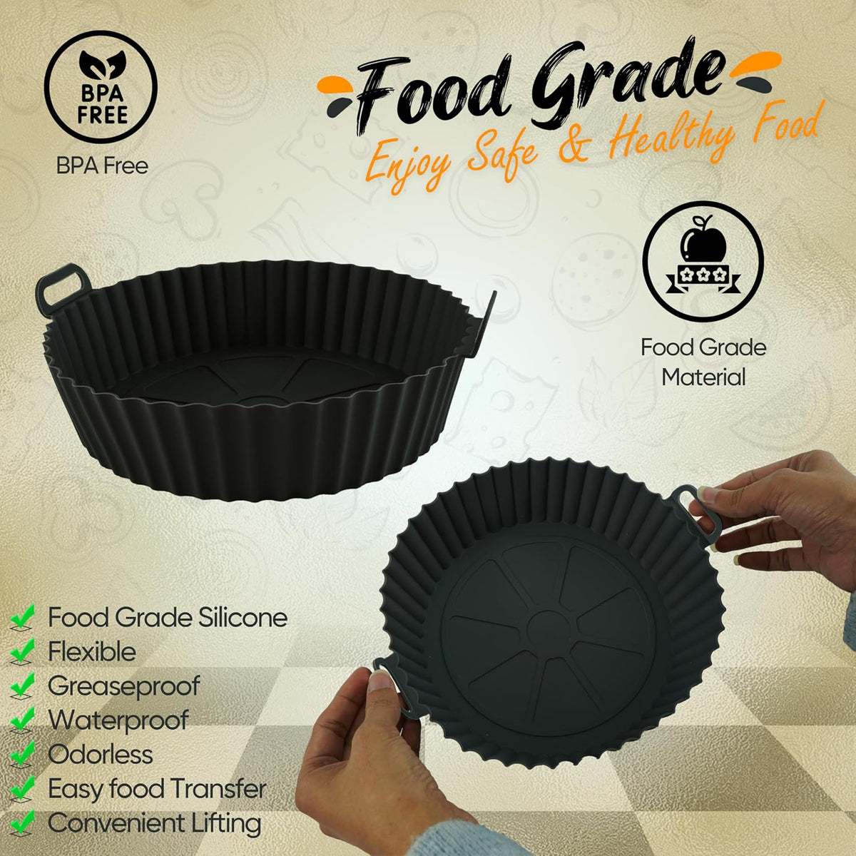 16cm Round Silicone Air Fryer Liner – view 6