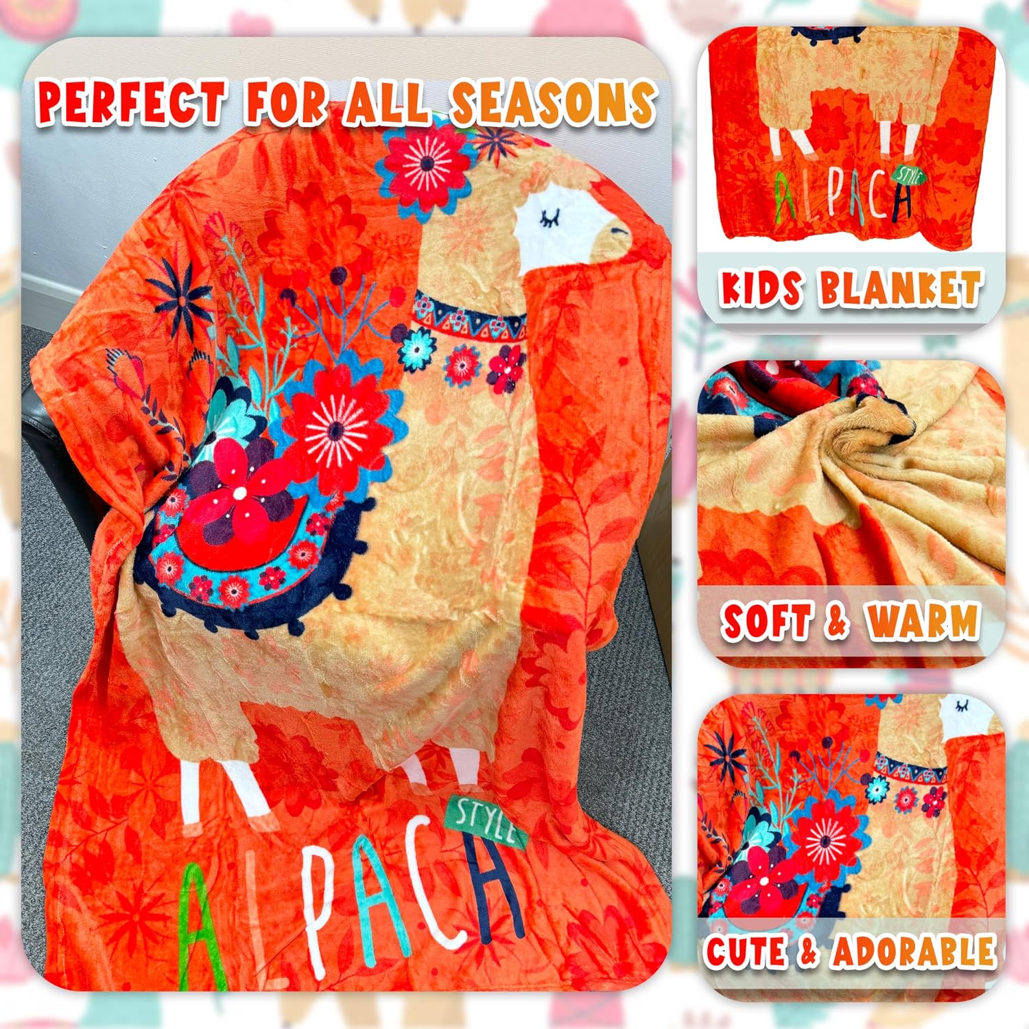 Fleece Throw Blanket 150x100cm