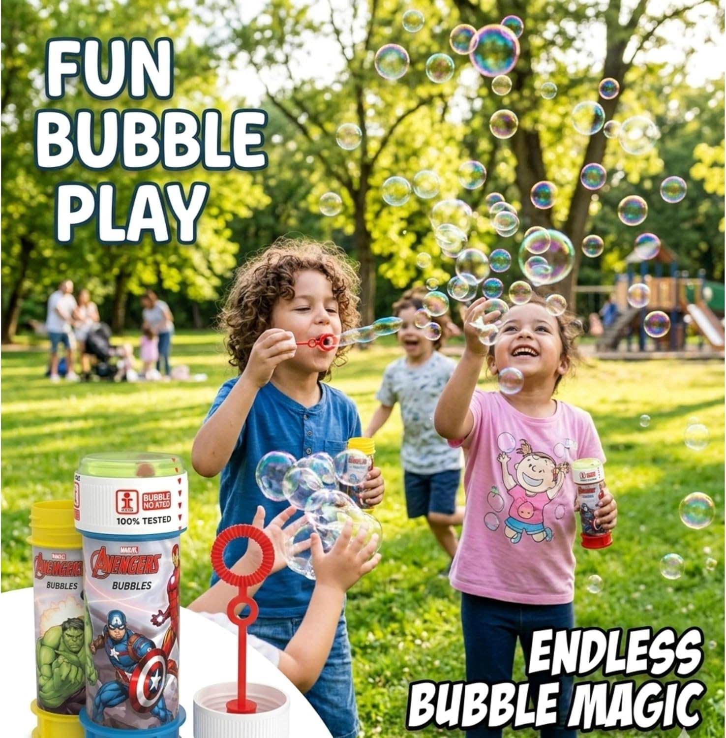 Marvel Avengers 12Pcs Bubble Tubes with Wand