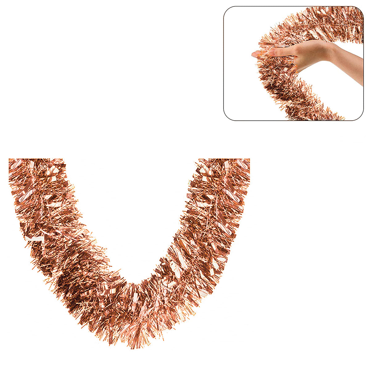 Chunky Tinsel Garland 2m - Christmas Tree Decoration