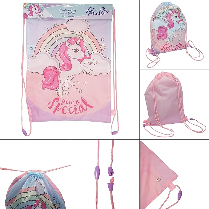 Unicorn Kids Licensed Water Resistant Drawstring Gym Bag – view 2