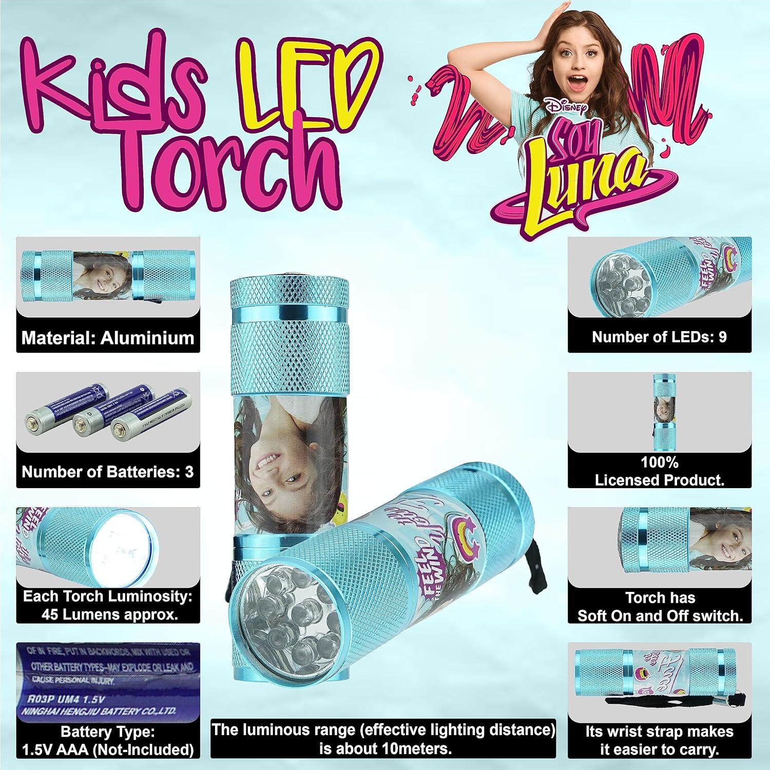 Soy Luna 9 LEDs Aluminium Torch for Kids - Assorted