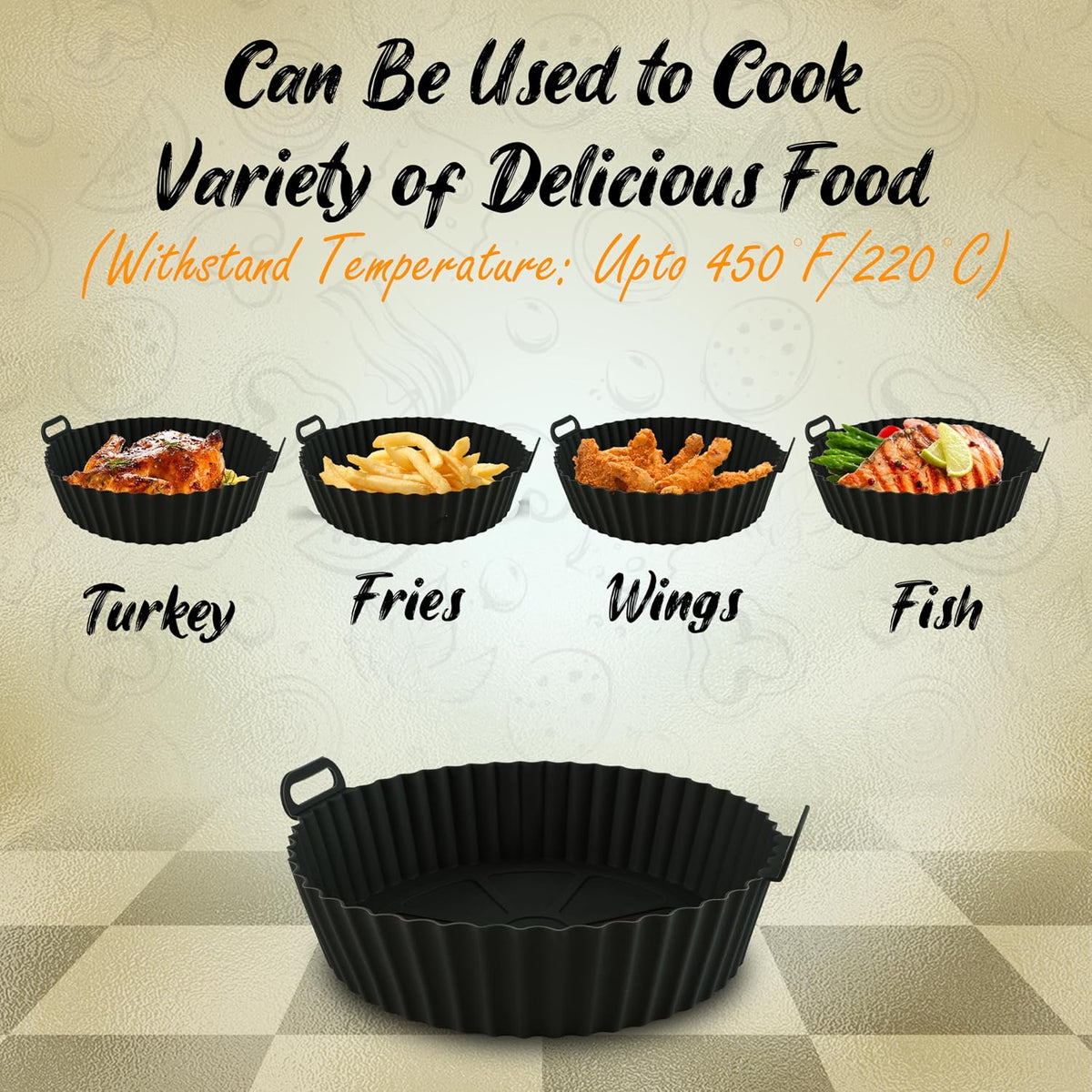 16cm Round Silicone Air Fryer Liner – view 4