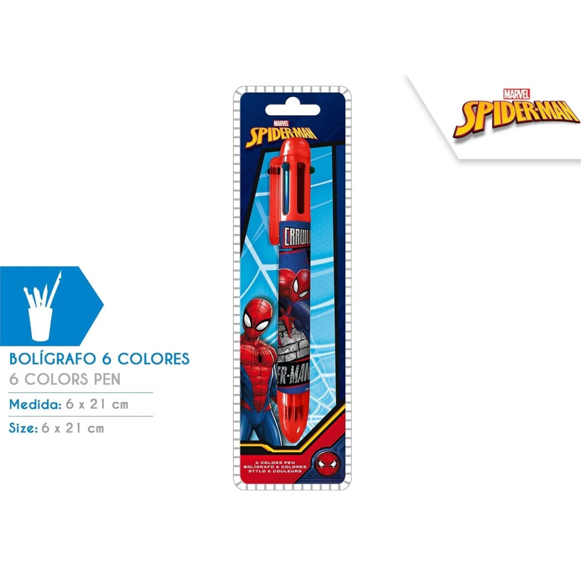 6 Colour Pen-Spiderman